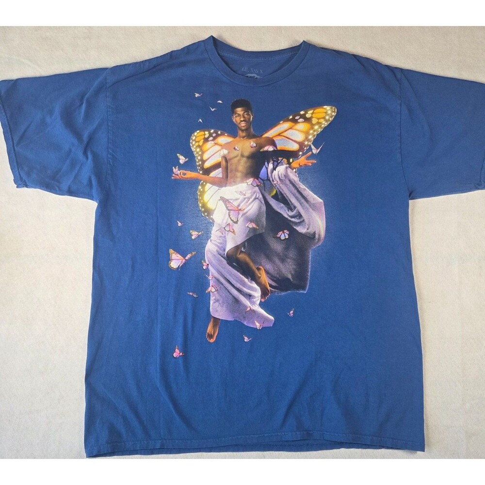 Lil Nas X Music T-Shirt Long Live Montero Tour Mens XXL Blue
